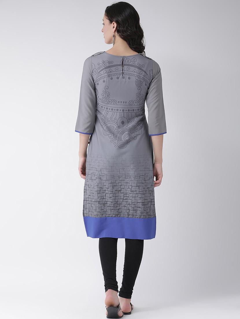 printed straight kurta - 16719430 - Zoom Image - 3