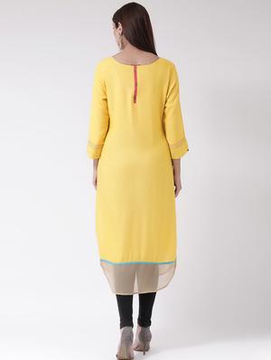 printed straight kurta - 16719434 - Standard Image - 3