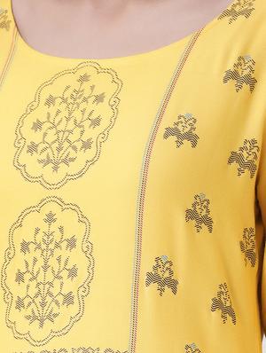 printed straight kurta - 16719434 - Standard Image - 4