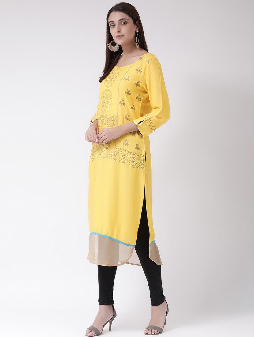 printed straight kurta - 16719434 - Zoom Image - 2