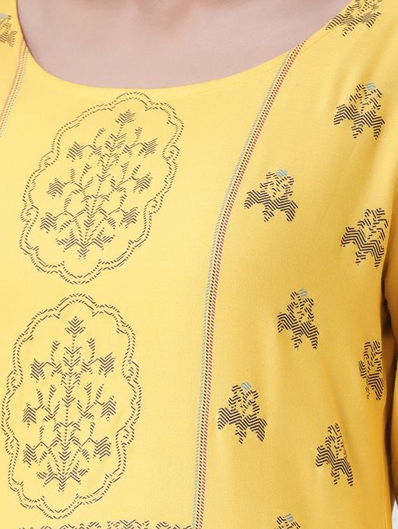 printed straight kurta - 16719434 - Zoom Image - 4