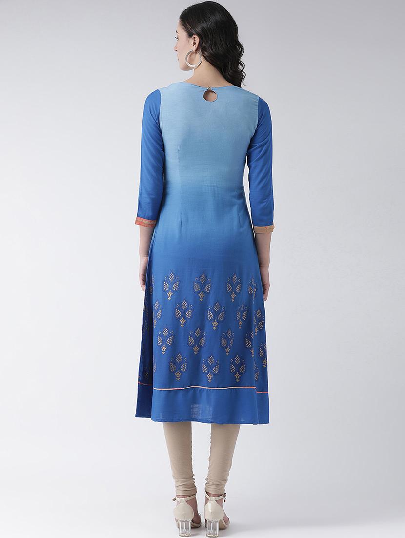 printed a-line kurta - 16719435 - Zoom Image - 3
