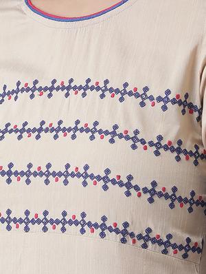 embroidered straight kurta - 16719442 - Standard Image - 4