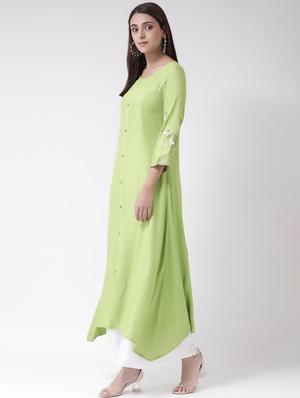solid asymmetric kurta - 16719443 - Standard Image - 2