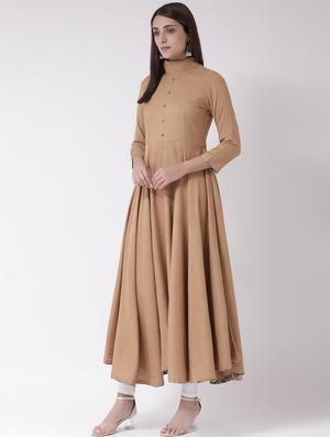 solid flared kurta - 16719445 - Standard Image - 2