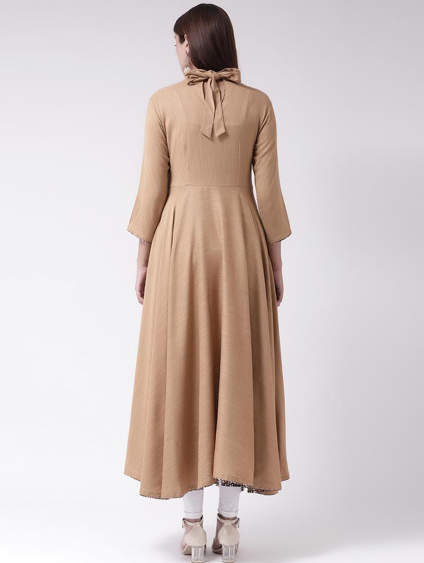 solid flared kurta - 16719445 - Zoom Image - 3