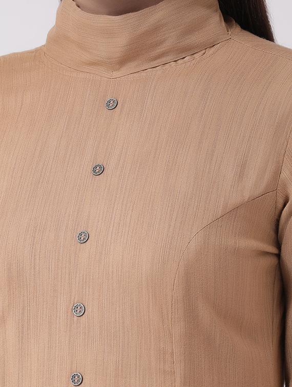 solid flared kurta - 16719445 - Zoom Image - 4