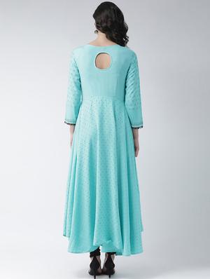 printed flared kurta - 16719447 - Standard Image - 3