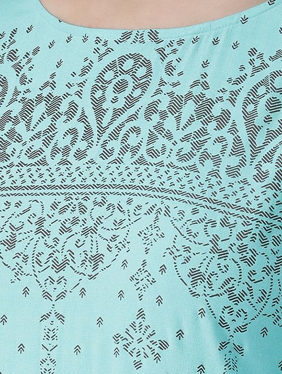 printed flared kurta - 16719447 - Zoom Image - 4