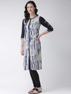 shibori straight kurta - 16719448 - Standard Image - 2