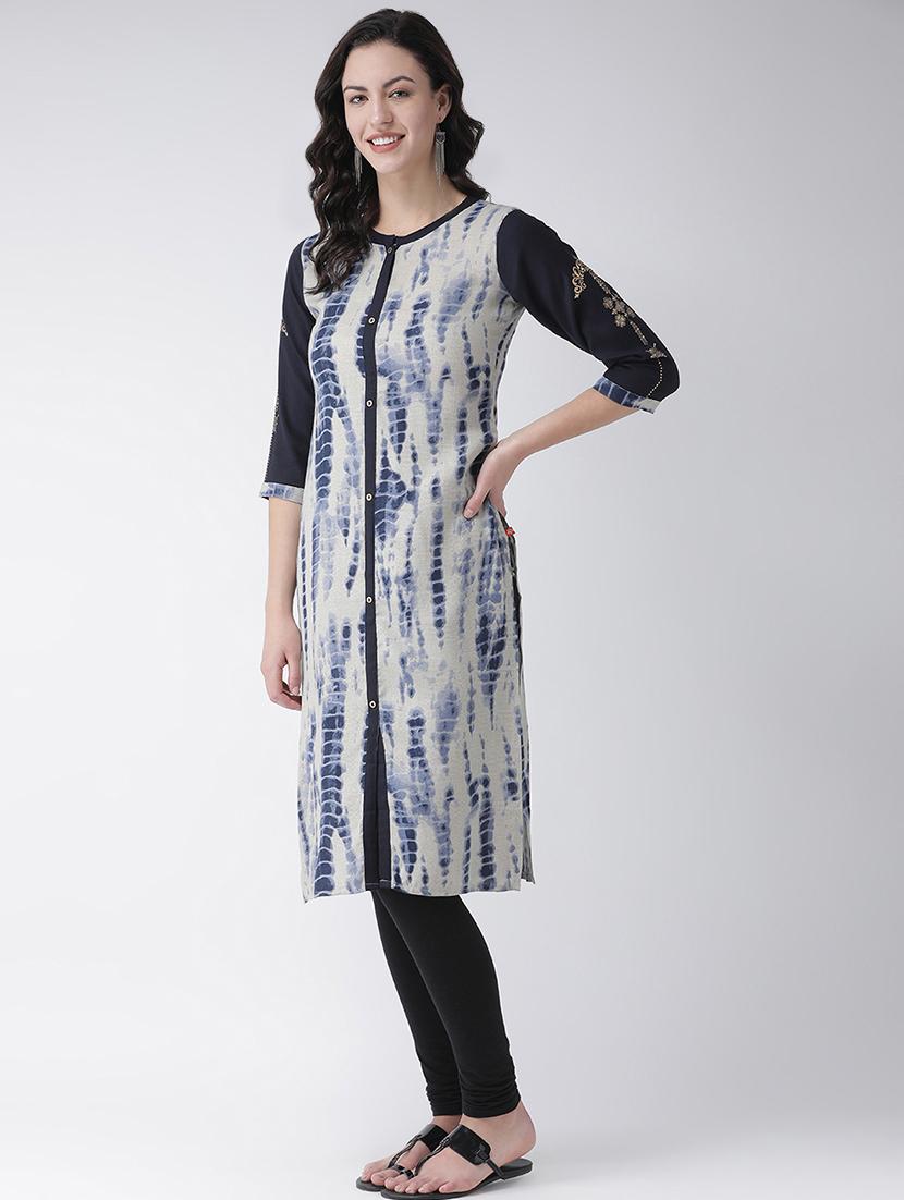 shibori straight kurta - 16719448 - Zoom Image - 2