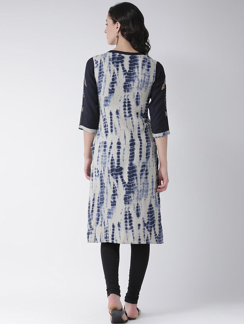shibori straight kurta - 16719448 - Zoom Image - 3