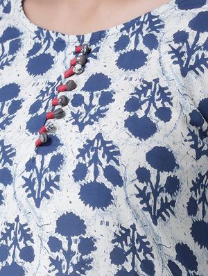indigo a-line kurta - 16719451 - Standard Image - 4