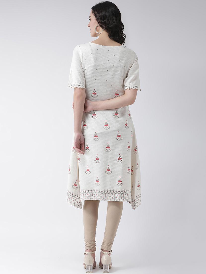 embroidered a-line kurta - 16719452 - Zoom Image - 3