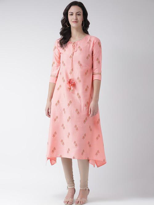 printed asymmetric kurta - 16719455 - Standard Image - 1