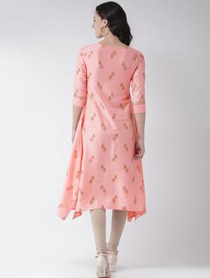 printed asymmetric kurta - 16719455 - Standard Image - 3