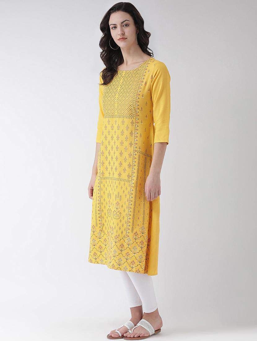 printed straight kurta - 16719456 - Zoom Image - 2
