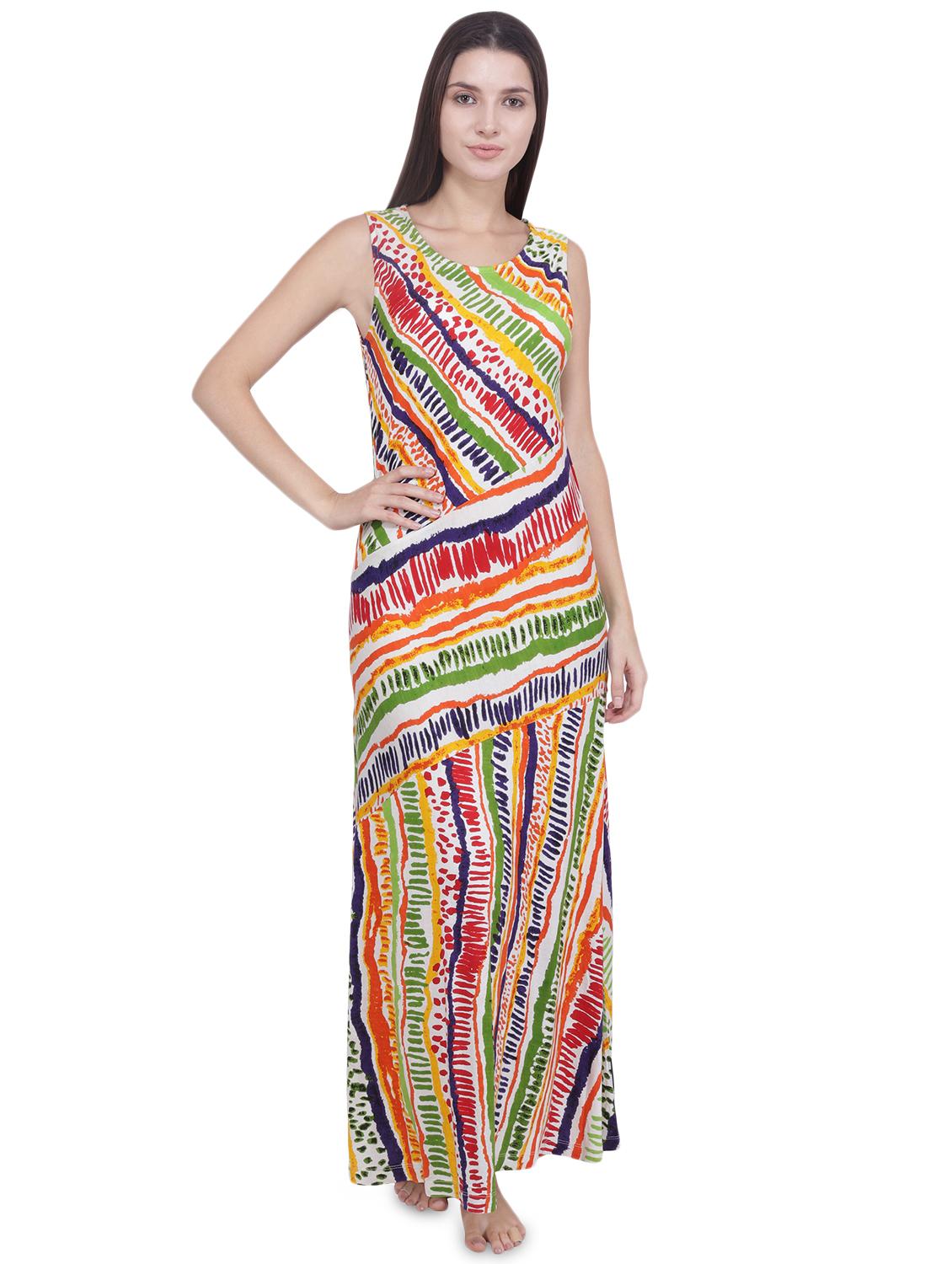 round neck printed maxi dress - 16719458 - Zoom Image - 1