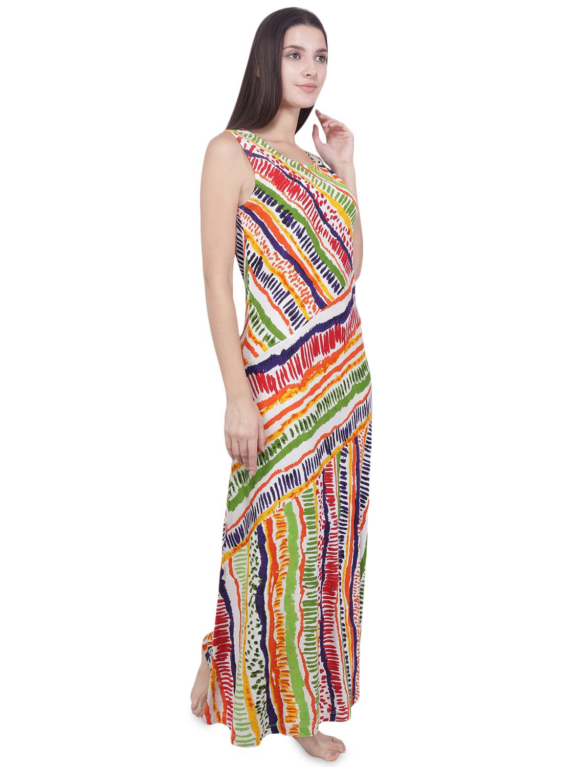 round neck printed maxi dress - 16719458 - Zoom Image - 2