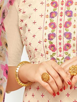 embroidered unstitched suit set - 16719459 - Standard Image - 2