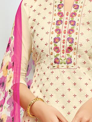 embroidered unstitched suit set - 16719459 - Standard Image - 3