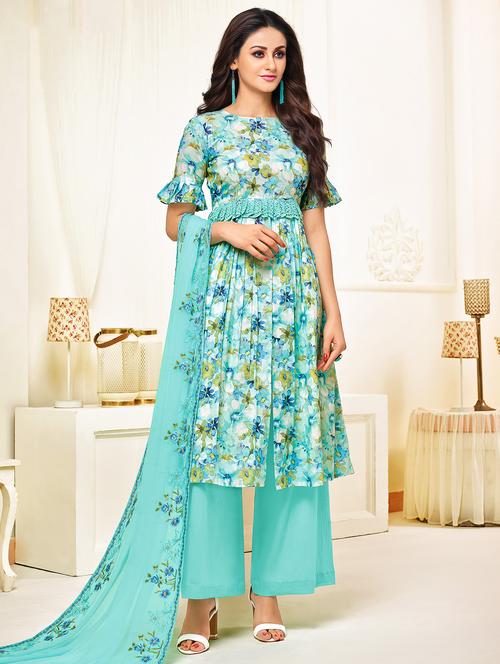 floral printed unstitched suit set - 16719464 - Standard Image - 1