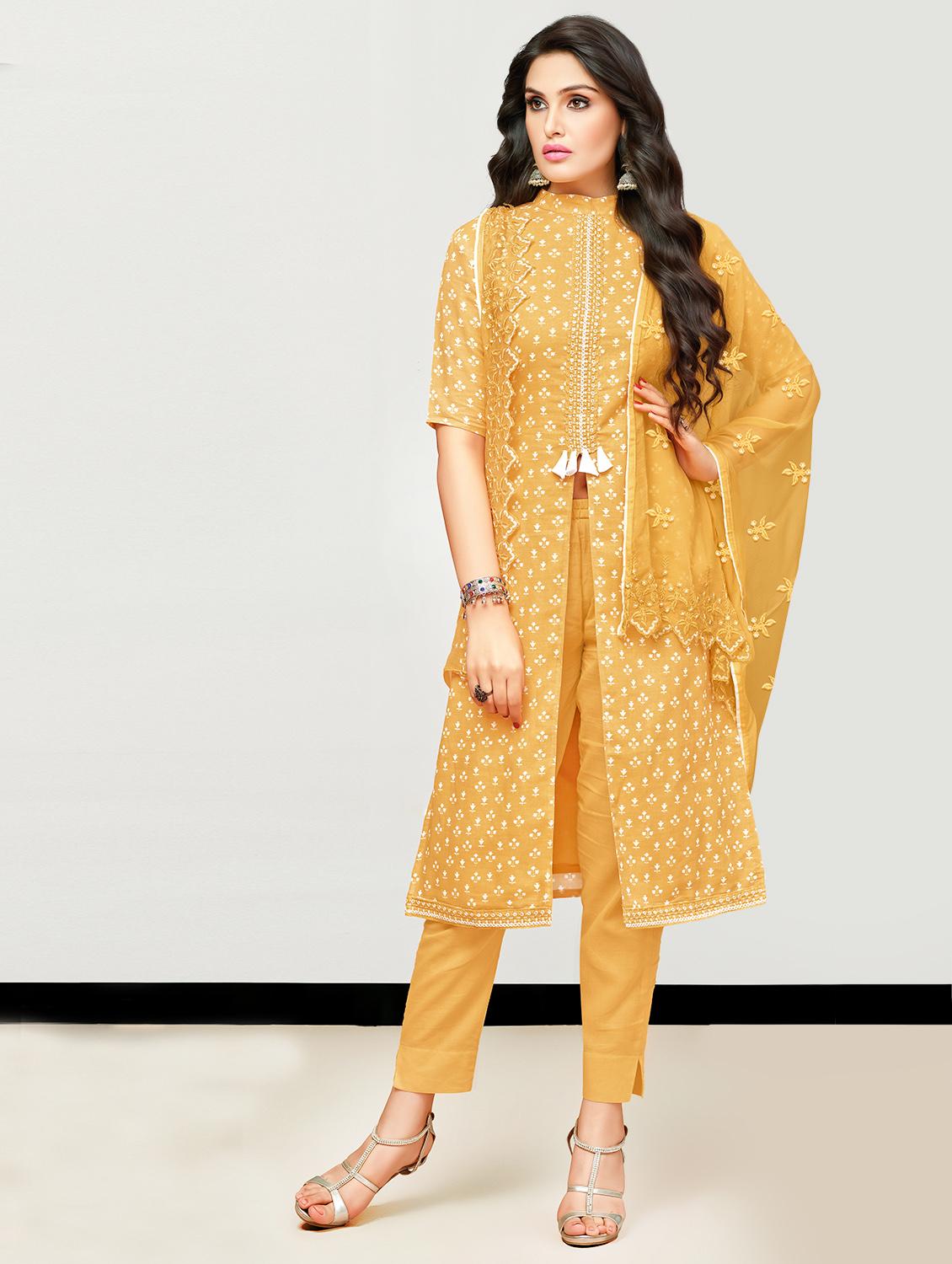 printed unstitched suit set - 16719472 - Zoom Image - 1