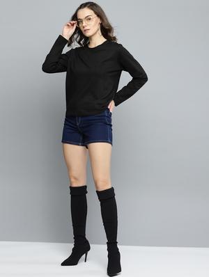 round neck solid sweatshirt - 16719611 - Standard Image - 4