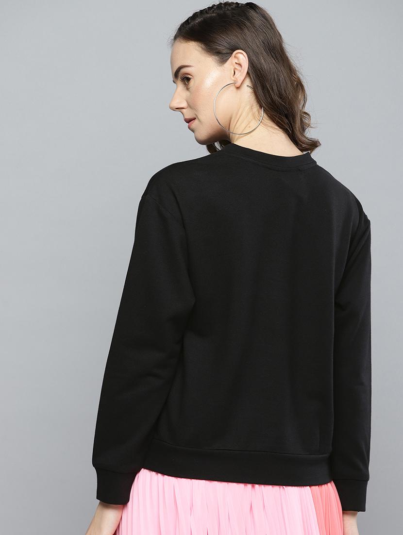 round neck slogan sweatshirt - 16719622 - Zoom Image - 3