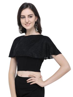 cape style solid blouse - 16719655 - Standard Image - 2