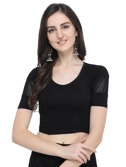 back detailed solid blouse - 16719658 - Standard Image - 1