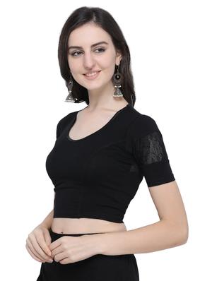 back detailed solid blouse - 16719658 - Standard Image - 2