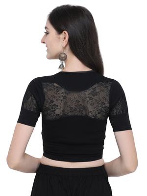 back detailed solid blouse - 16719658 - Standard Image - 3