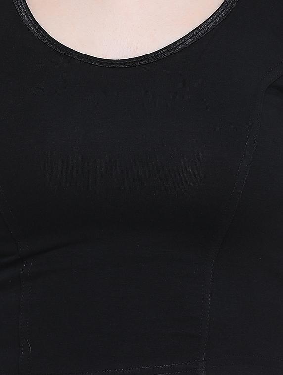back detailed solid blouse - 16719658 - Zoom Image - 4