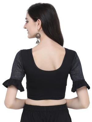 bell sleeves solid blouse - 16719662 - Standard Image - 3