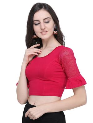bell sleeves solid blouse - 16719663 - Standard Image - 2