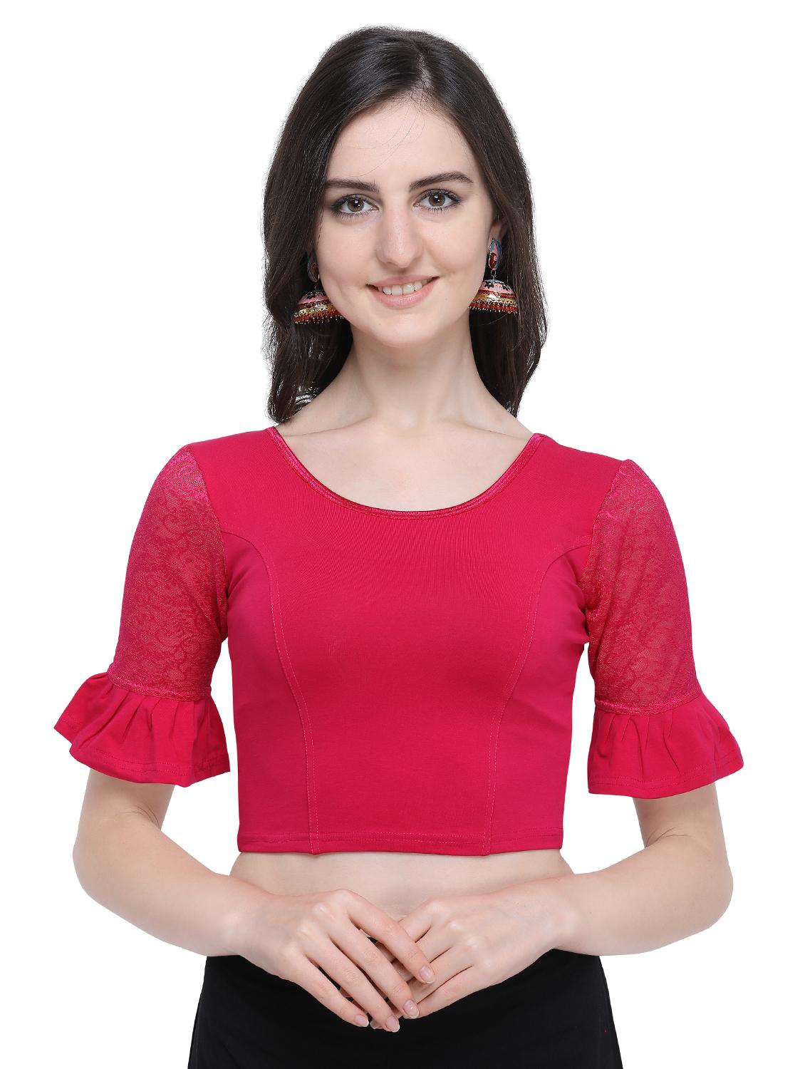 bell sleeves solid blouse - 16719663 - Zoom Image - 1