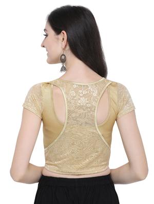 net yoke solid blouse - 16719666 - Standard Image - 3