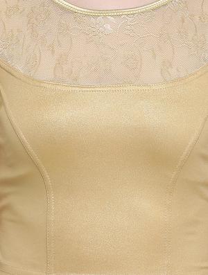 net yoke solid blouse - 16719666 - Standard Image - 4