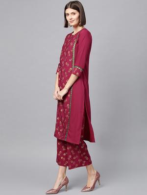 floral straight kurta - 16719784 - Standard Image - 2