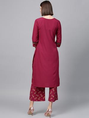 floral straight kurta - 16719784 - Standard Image - 3