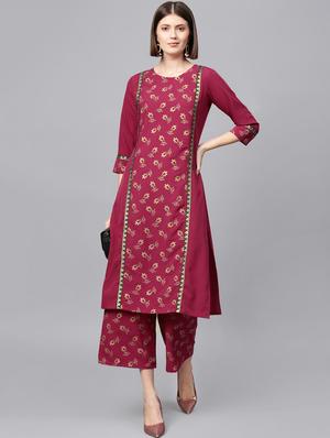 floral straight kurta - 16719784 - Standard Image - 4