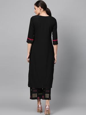 printed straight kurta - 16719785 - Standard Image - 3