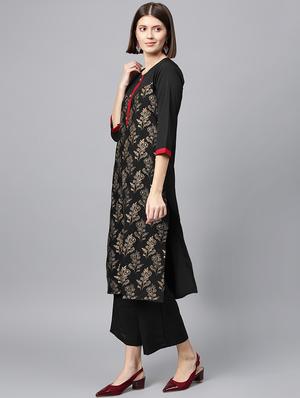 floral straight kurta - 16719789 - Standard Image - 2