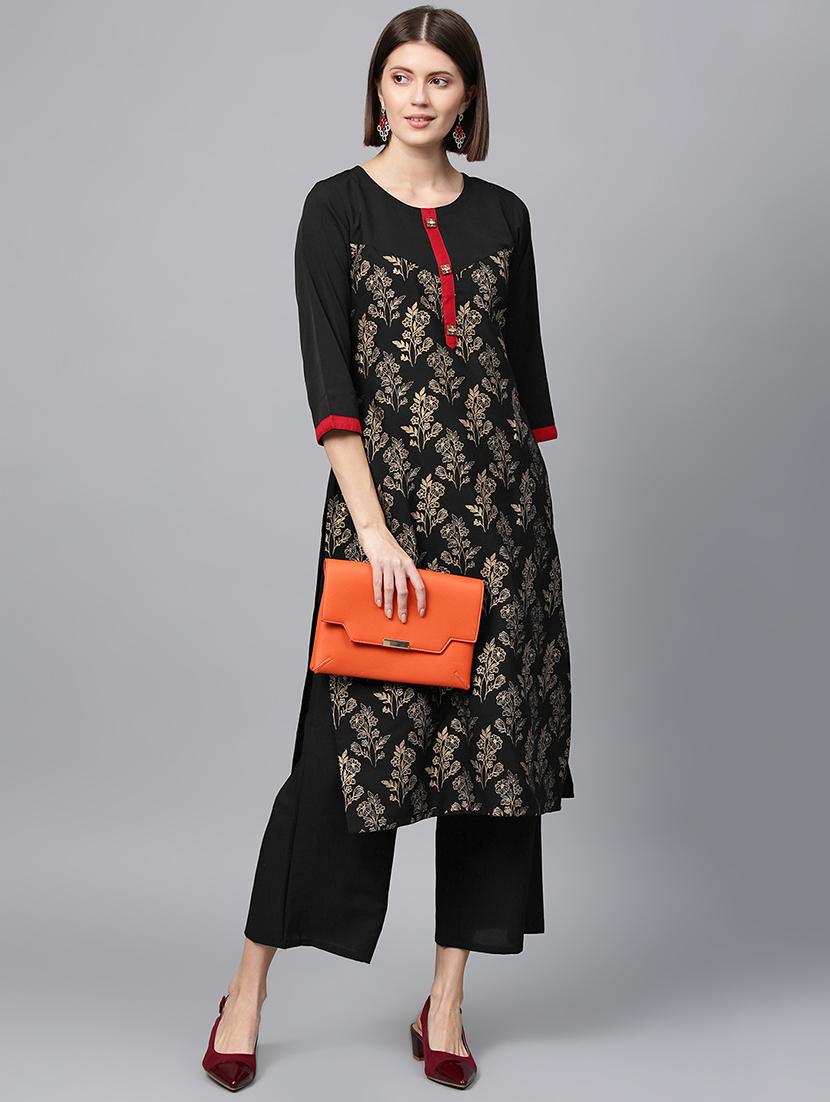 floral straight kurta - 16719789 - Zoom Image - 4