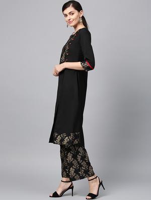 floral a-line kurta - 16719790 - Standard Image - 3