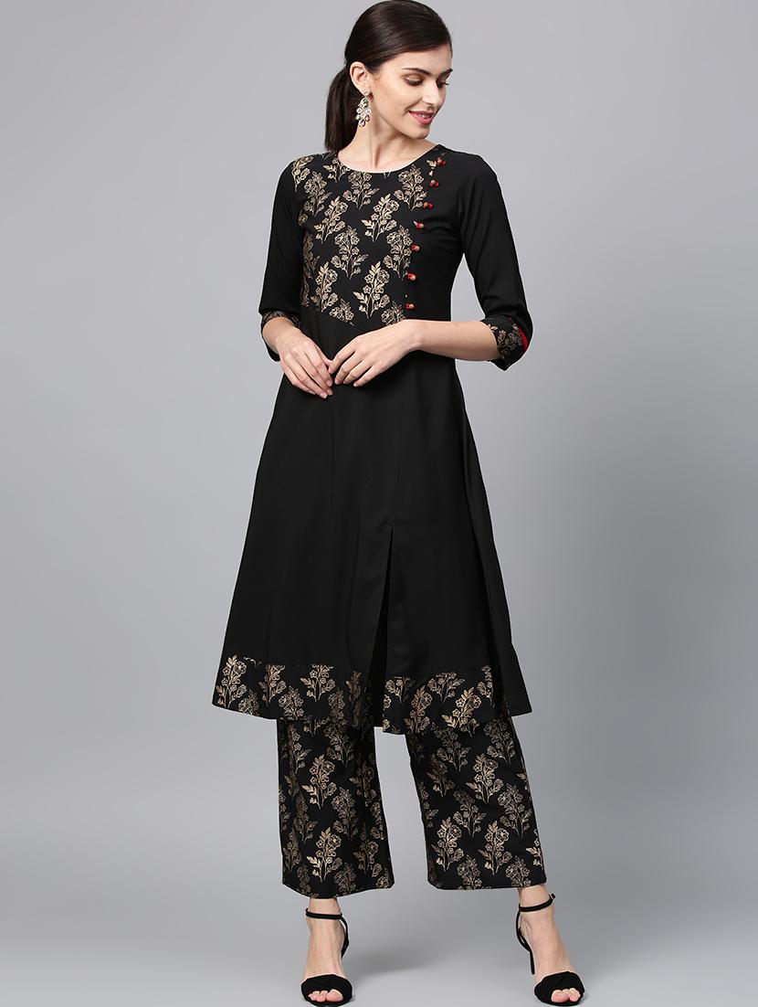 floral a-line kurta - 16719790 - Zoom Image - 1