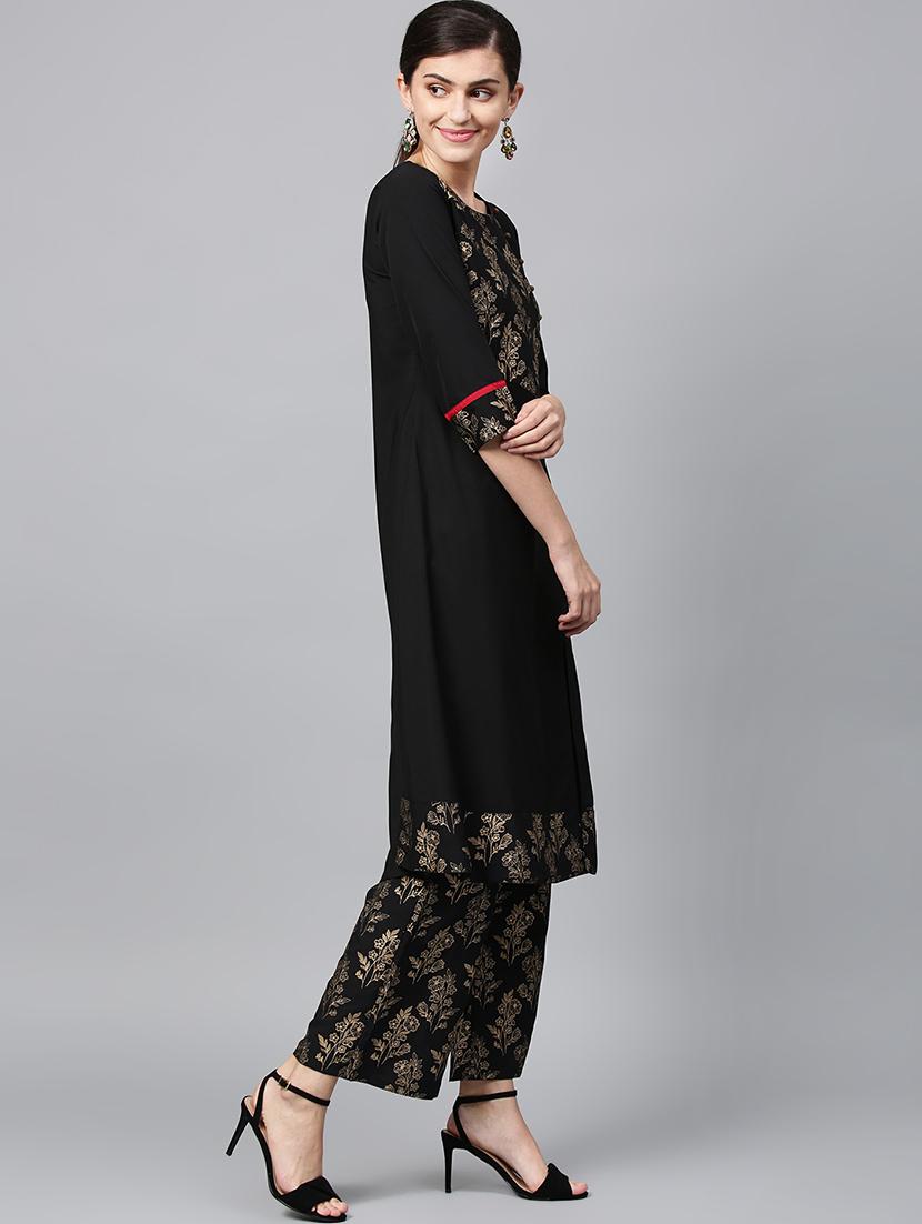 floral a-line kurta - 16719790 - Zoom Image - 2