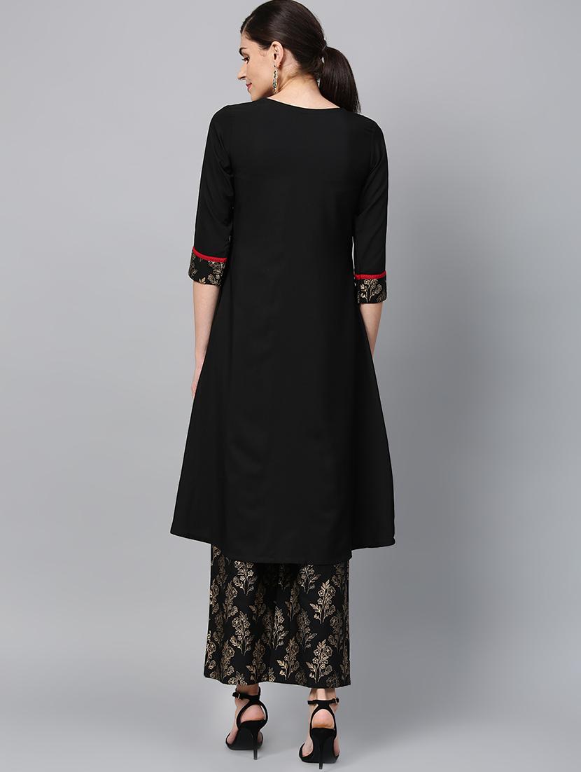 floral a-line kurta - 16719790 - Zoom Image - 4