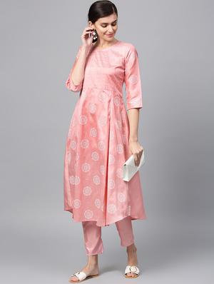 floral printed a-line kurta - 16719798 - Standard Image - 4